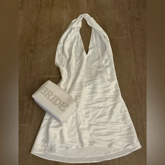 Show Me Your MuMu White Mini Halter Dress - Picture 5 of 7